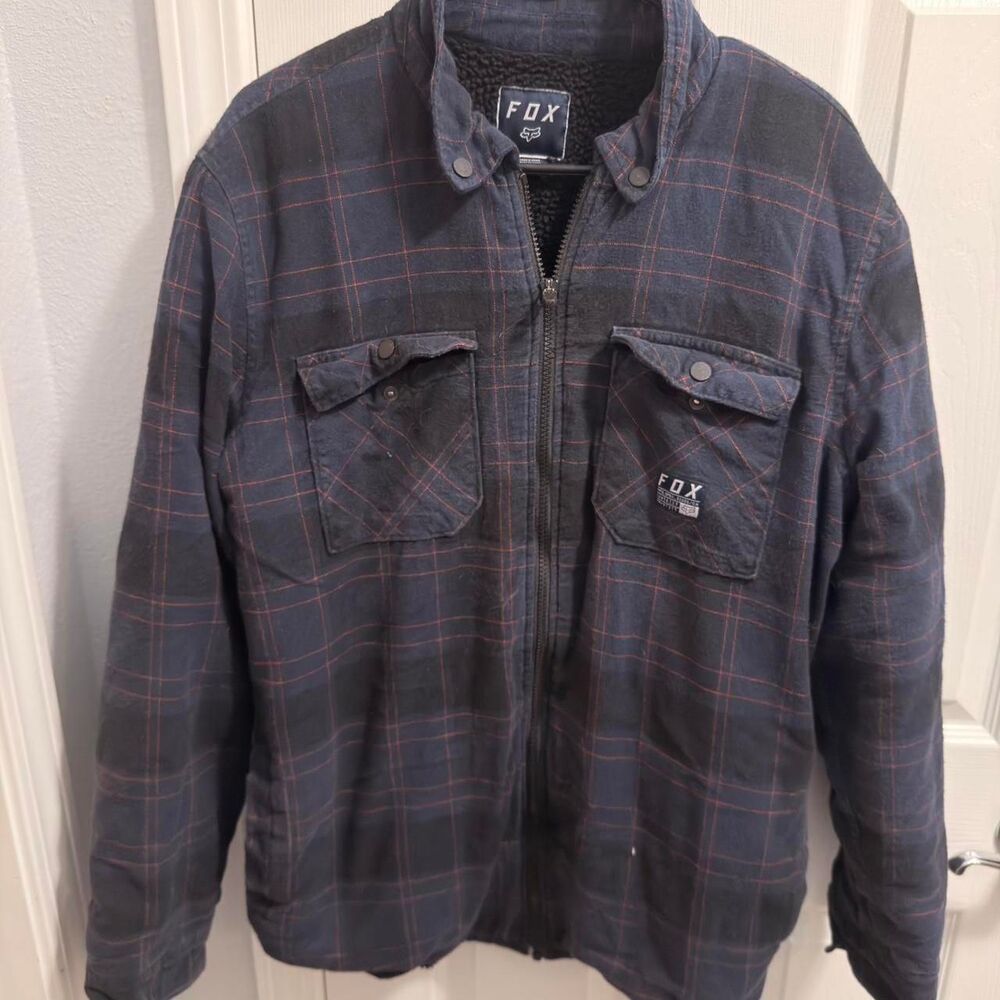 Fox-racing Men's Navy and Blue Shirt